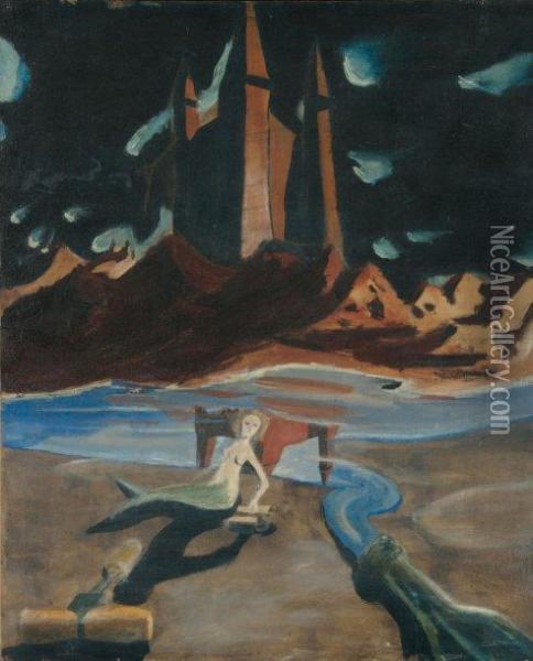 Le Chateau De La Sirene Oil Painting - Robert Desnos