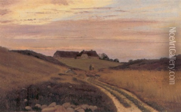 Efter Solnedgang, Viborgegnen Oil Painting - Vilhelm Peter Karl Kyhn