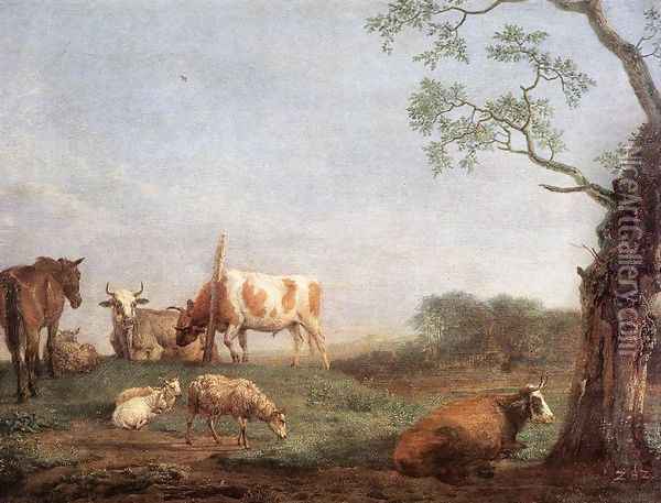 Resting Herd 1652 Oil Painting - Paulus Potter