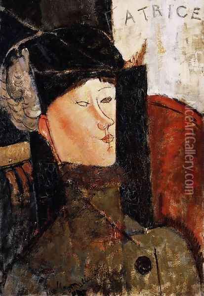 Portrait of Beatrice Hastings III Oil Painting - Amedeo Modigliani