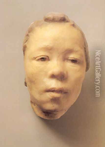 Mask of Hanako, the Japanese Actress Oil Painting - Auguste Rodin