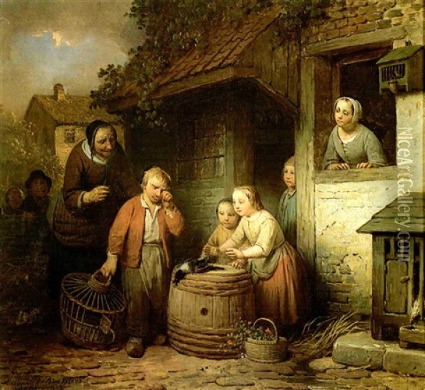 Le Chagrin D'enfant Oil Painting - Ferdinand de Braekeleer the Elder