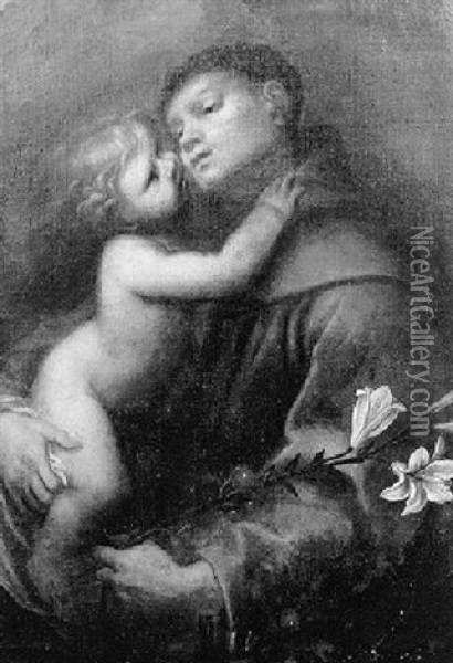 Saint Francois Et L'enfant Jesus Oil Painting - Carlo Francesco Nuvolone