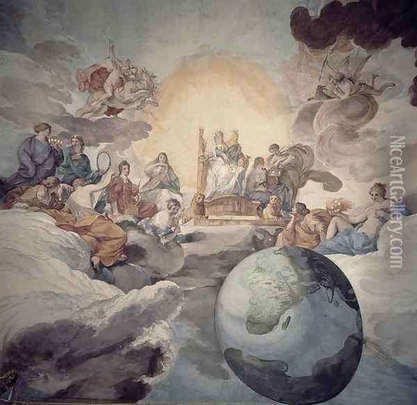 Allegory of the Arts Oil Painting - Pietro Da Cortona (Barrettini)