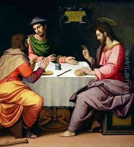 The Supper at Emmaus Oil Painting - Ridolfo Ghirlandaio
