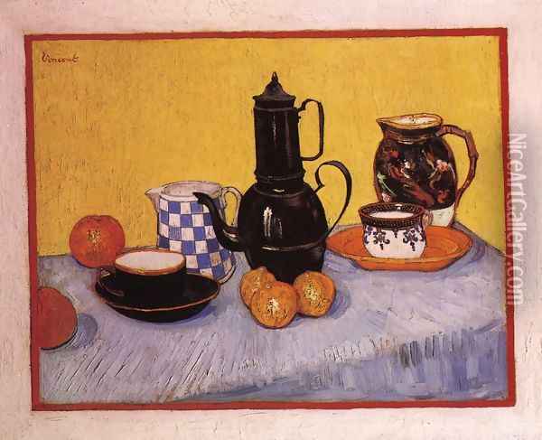 Still Life with Coffeepot Oil Painting - Vincent Van Gogh
