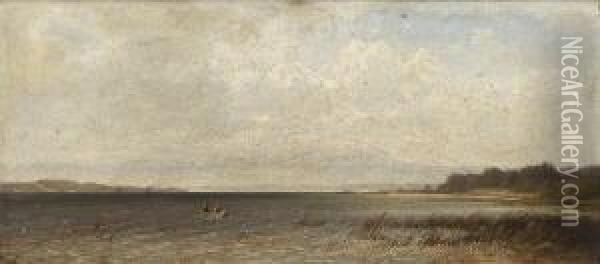 Der Starnberger See. Oil Painting - Dietrich Langko