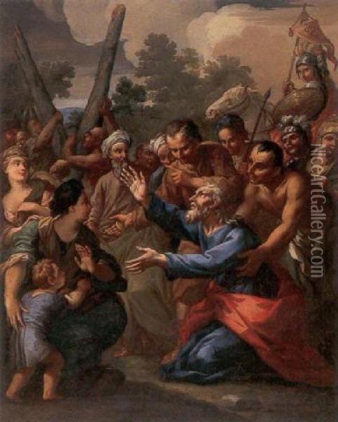 The Martyrdom Of Saint Andrew Oil Painting - Michelangelo Todi Da Ricciolini