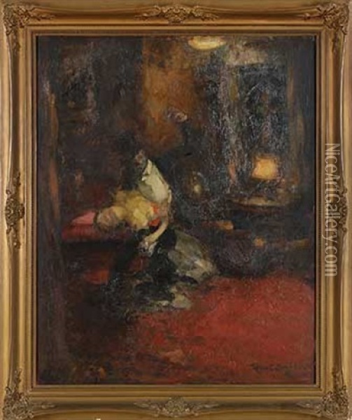 Das Madchen Und Der Tod Oil Painting - Hans Looschen