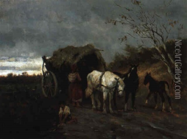 Zigeuner Oil Painting - Julius Schgoer