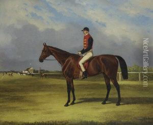 Horse & Jockey Oil Painting - John Dalby Of York