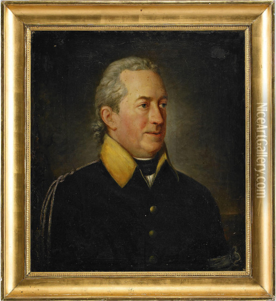 Portratt Av Generalmajoren Greve Georg Adlersparre Oil Painting - Per Ii Krafft