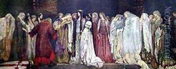 Castle of Maidens Oil Painting - Edwin Austin Abbey