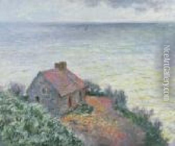 Poste De Douaniers A Dieppe Oil Painting - Claude Oscar Monet