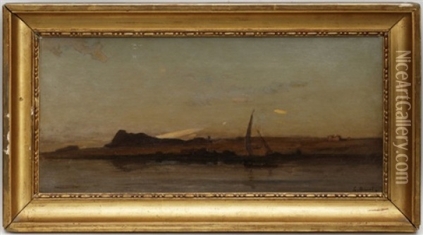 Barque Sur Le Nil Oil Painting - Etienne Duval