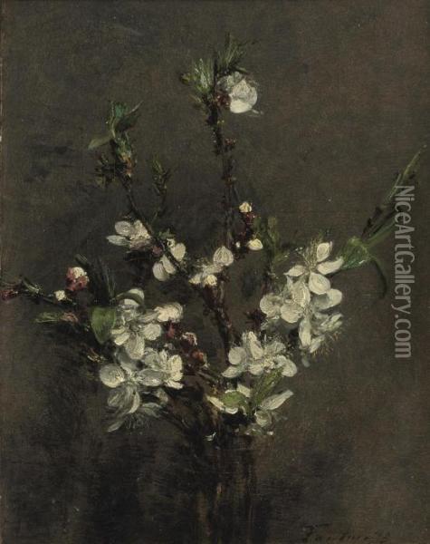 Fleurs D'arbre Fruitier Oil Painting - Ignace Henri Jean Fantin-Latour