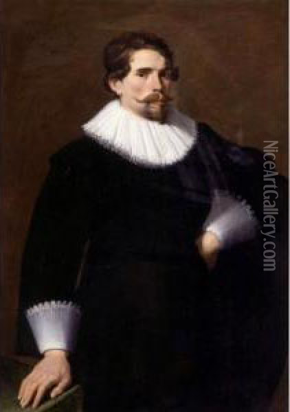 Portrait Of A Man Oil Painting - Thomas De Keyser