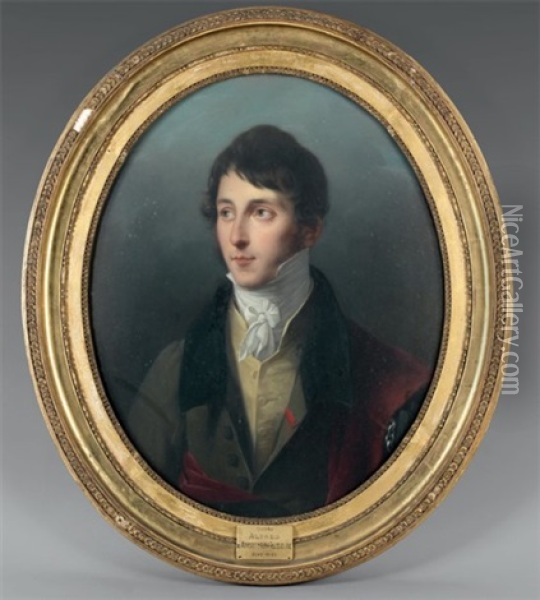 Portrait D'alfred De Montesquiou Oil Painting - Robert Jacques Francois Faust Lefevre