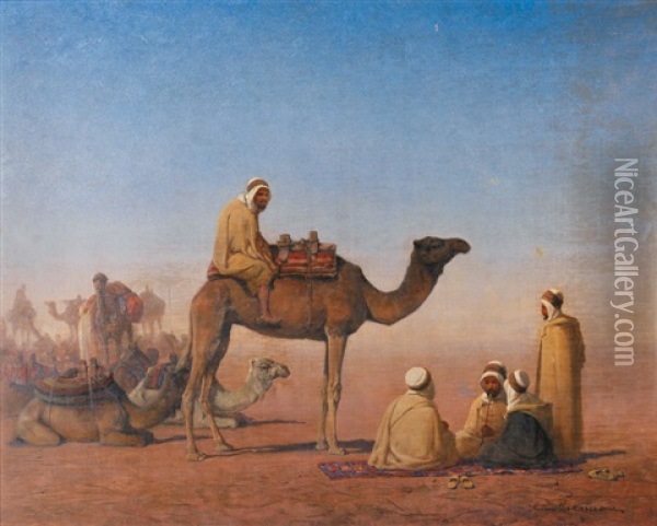 Un Campement Arabe Oil Painting - Henrik August Ankarcrona