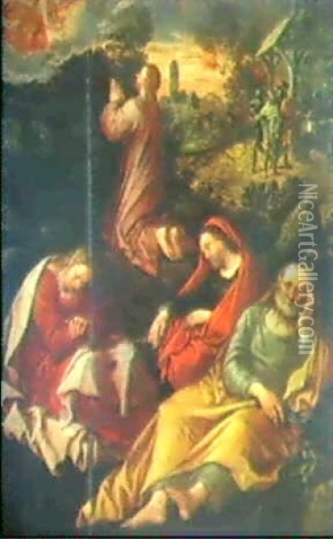 Christus Am Oelberg Oil Painting - Pieter Aertsen