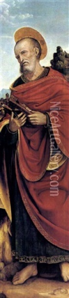 Saint Peter Oil Painting - Alberto Piazza