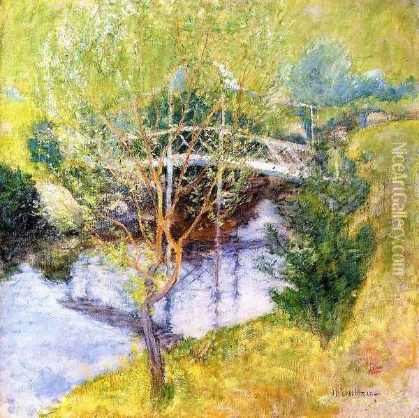 The White Bridge Oil Painting - John Henry Twachtman
