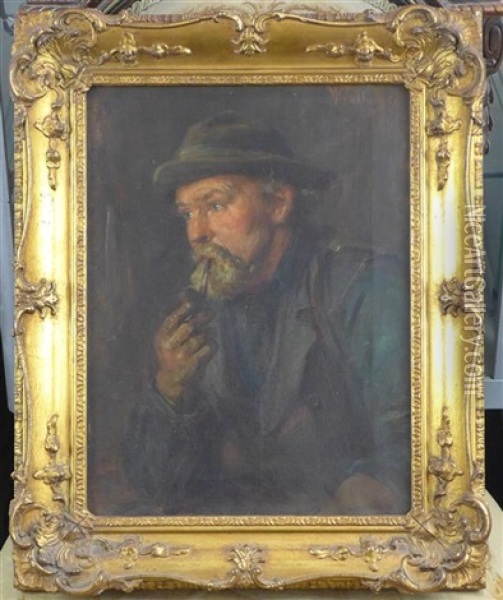 Portrait Of A Fisherman Oil Painting - William Pratt