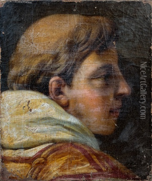 Portrait De Diacre De Profil Oil Painting - Carle van Loo