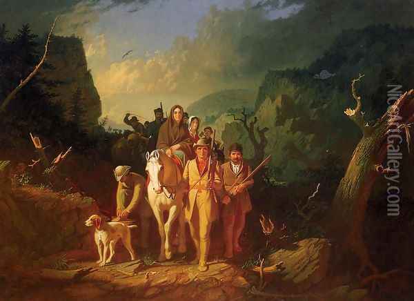 The Emigration of Daniel Boone Oil Painting - George Caleb Bingham