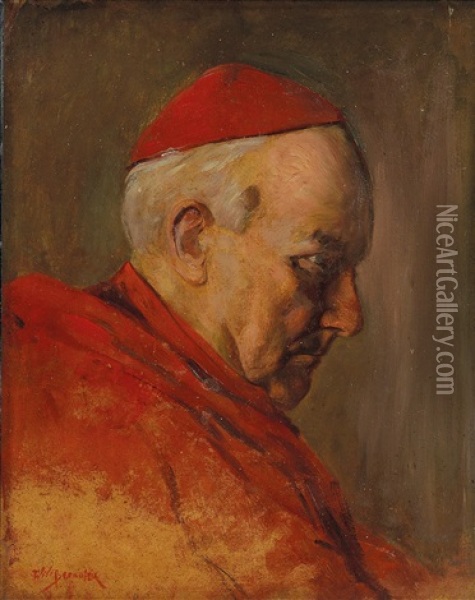 Portrait Eines Kirchlichen Wurdentragers Oil Painting - Wilhelm Bernatzik