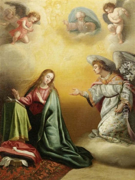 The Annunciation Oil Painting - Vicente Carducho