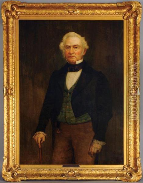Portrait Of Henry L. Ellsworth, President Of Aetna Insurance Company Oil Painting - Charles Noel Flagg