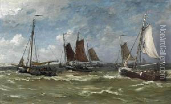 Un Jour De Novembre Oil Painting - Hendrik Willem Mesdag