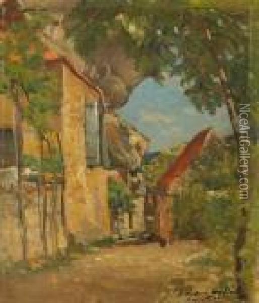Village De Provence Oil Painting - Louis Alexandre Cabie