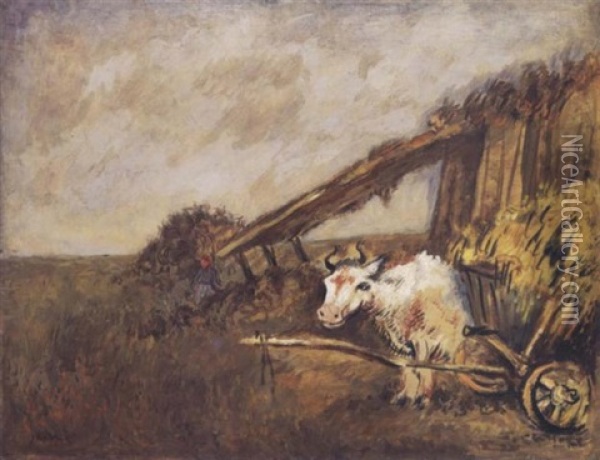 Farmers Oil Painting - Issachar ber Ryback