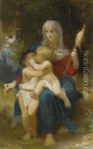 Study For Sainte Famille Oil Painting - William-Adolphe Bouguereau