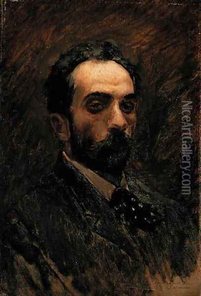 Self Portrait, 1890s Oil Painting - Isaak Ilyich Levitan