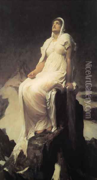 The Spirit Of The Summit Oil Painting - Lord Frederick Leighton