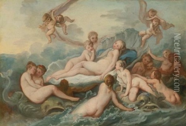 The Birth Of Venus Oil Painting - Pierre Charles Tremolieres