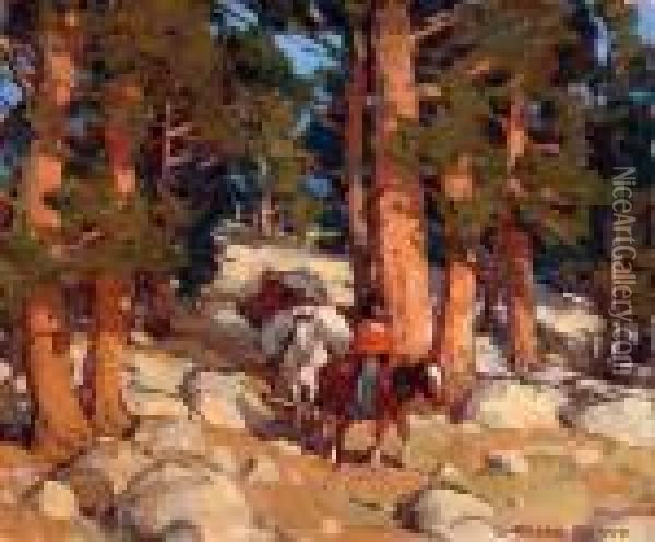 Goldminer On Horseback Oil Painting - Edgar Alwin Payne