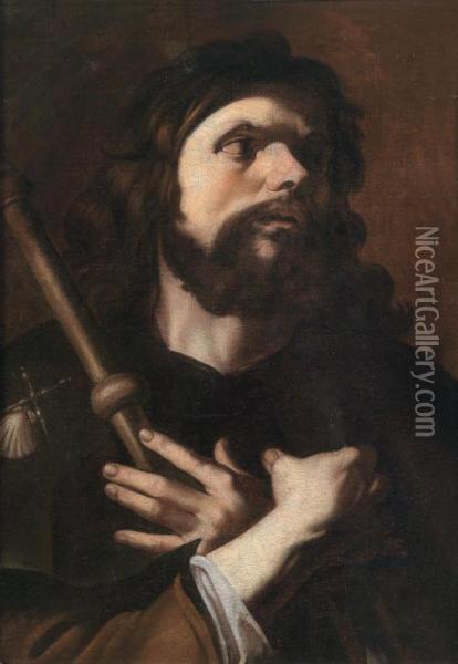 L'apostolo Giacomo Maggiore Oil Painting - Michelangelo Merisi Da Caravaggio