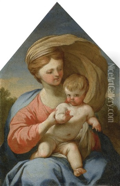 Madonna And Child Oil Painting - Lubin Baugin