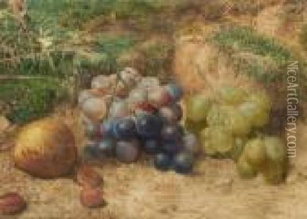 Still Life With Fruit Oil Painting - William Henry Hunt
