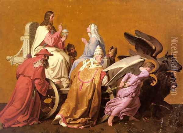 Der Triumph Christi (The Triumph Of Christ) Oil Painting - Joseph Ritter Von Fuhrich