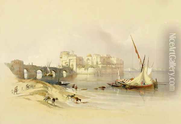 Citadel of Sidon, April 28th 1839, plate 76 from Volume II of The Holy Land, engraved by Louis Haghe 1806-85 pub. 1843 Oil Painting - David Roberts