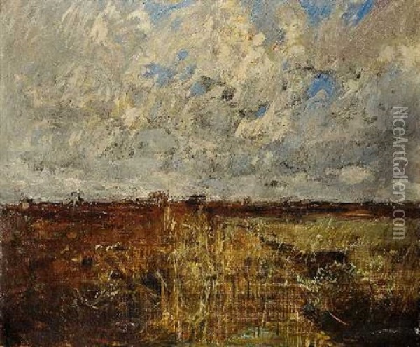 Moorlandschaft Oil Painting - Otto Miller-Diflo