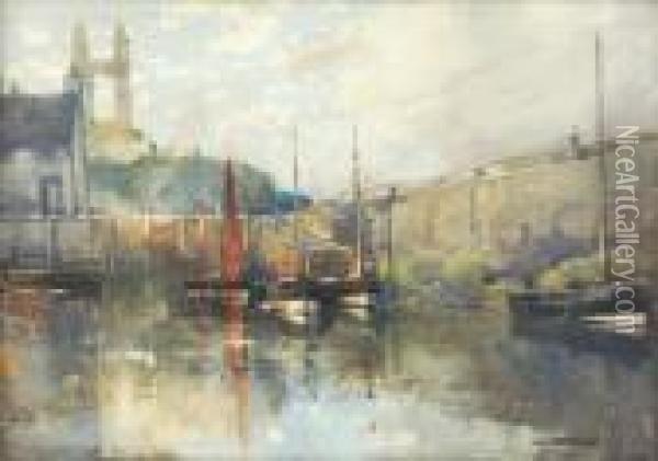 The Harbour, St Andrews Oil Painting - James Paterson