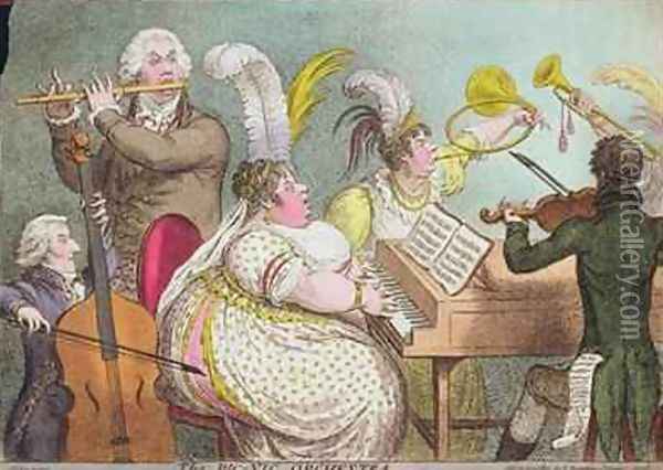 The Pic Nic Orchestra Oil Painting - James Gillray