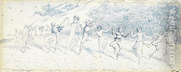 Dancing Fairies Oil Painting - Charles Altamont Doyle