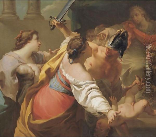 The Judgement Of Solomon Oil Painting - Gaetano Gandolfi
